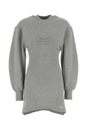Melange grey cotton sweatshirt dress THE ATTICO (261WCA00522JJF003AA)
