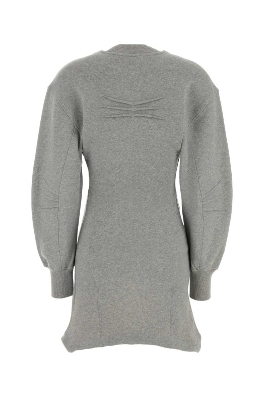 Melange grey cotton sweatshirt dress THE ATTICO (261WCA00522JJF003AA)