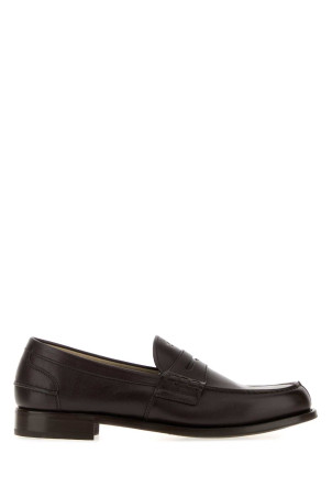 Dark brown leather loafers PRADA (2DB238FX000UZE)