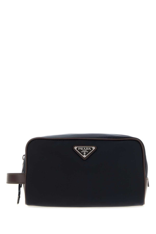 Косметичка Prada Speedrock из материала Re-Nylon темно-синего цвета, синяя PRADA (2NA0022HE1)