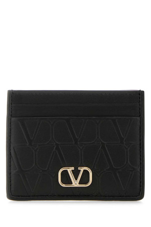 Black leather VLogo card holder Black VALENTINO GARAVANI (4W2P0Z56IQU)