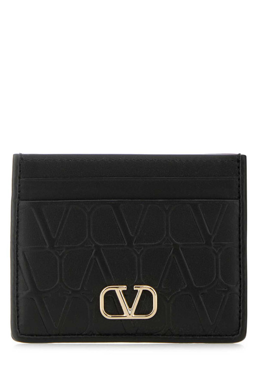 Black leather VLogo card holder Black VALENTINO GARAVANI (4W2P0Z56IQU)