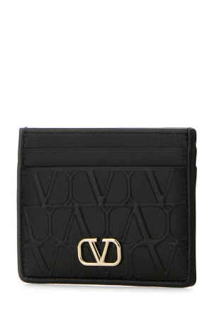 Black leather VLogo card holder Black VALENTINO GARAVANI (4W2P0Z56IQU)