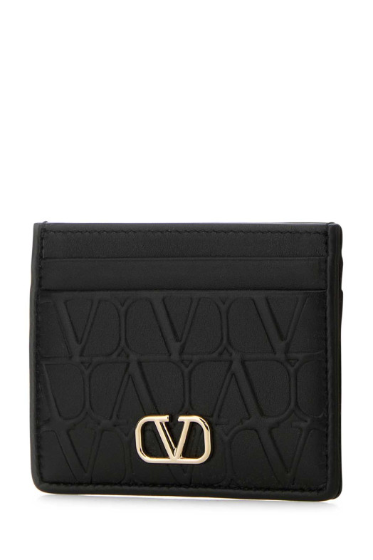 Black leather VLogo card holder Black VALENTINO GARAVANI (4W2P0Z56IQU)