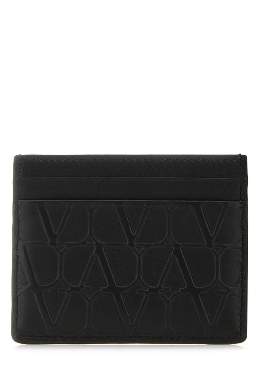 Black leather VLogo card holder Black VALENTINO GARAVANI (4W2P0Z56IQU)
