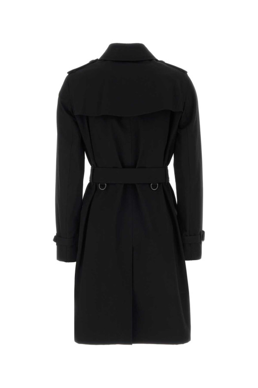Black gabardine trench coat Black BURBERRY (8117242)