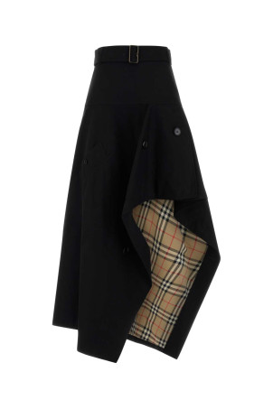 Black gabardine skirt Black BURBERRY (8129543)