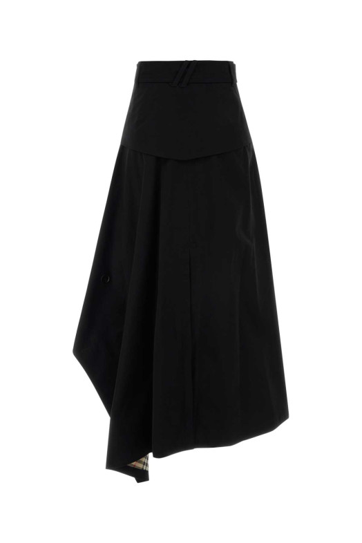 Black gabardine skirt Black BURBERRY (8129543)