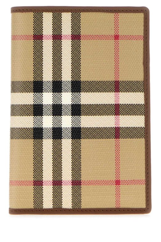 Printed canvas passport holder Multicolor BURBERRY (8129766)