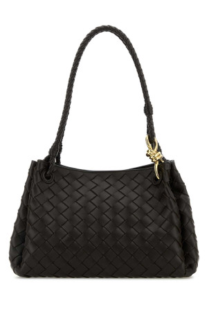 Темно-коричнева шкіряна сумочка «Parachute» від BOTTEGA VENETA (835921VCPPT)