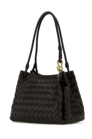 Темно-коричнева шкіряна сумочка «Parachute» від BOTTEGA VENETA (835921VCPPT)
