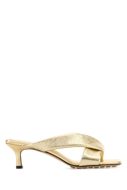 Gold leather Niva mules BOTTEGA VENETA (837834V5WD0)