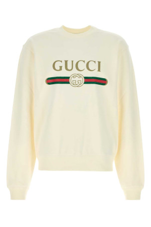 Ivory cotton blend sweatshirt GUCCI (864622XJHT8)