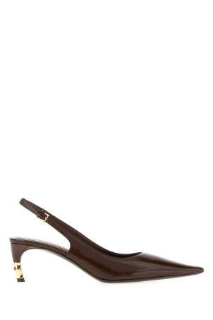 Chocolate leather Castello pumps GUCCI (875395AAE5J)