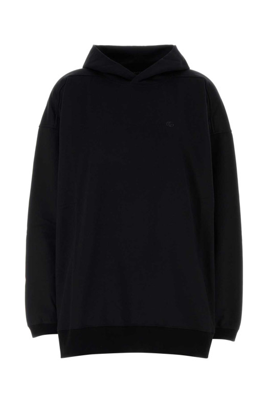 Black cotton blend oversize sweatshirt Black GUCCI (875768XJH1O)