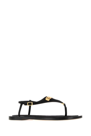 Black suede Riva thong sandals BALENCIAGA (876660WBFE)
