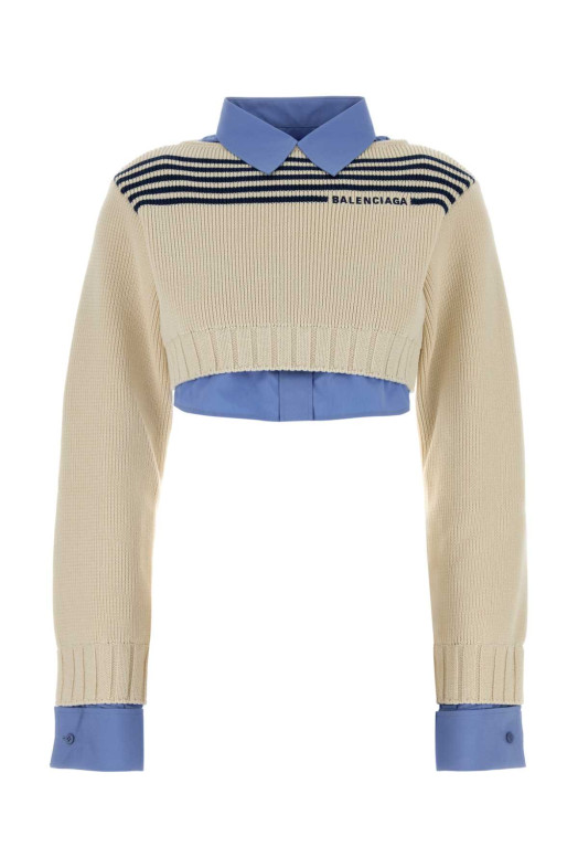 ivory cotton sweater BALENCIAGA (876833T3464)