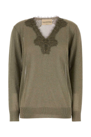 Green viscose blend sweater VALENTINO GARAVANI (9B3KC75CADG)