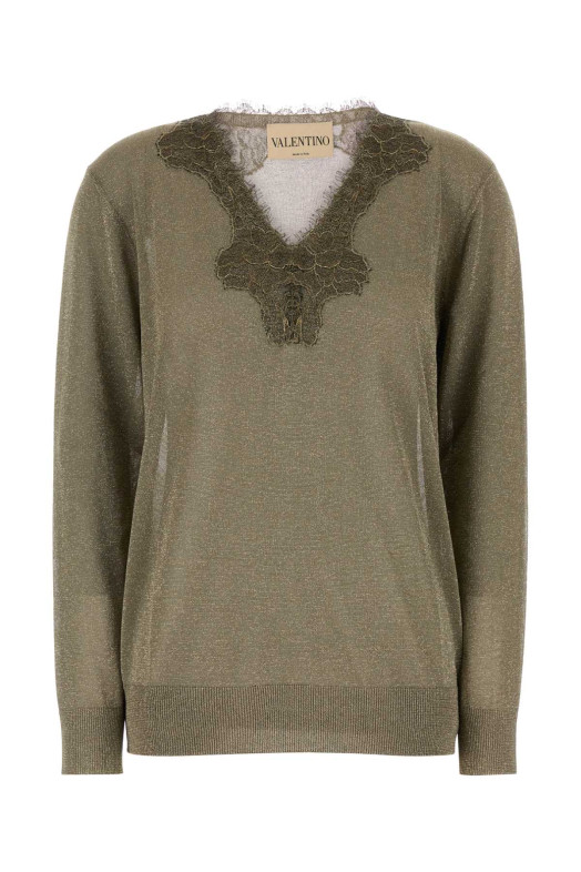 Green viscose blend sweater VALENTINO GARAVANI (9B3KC75CADG)