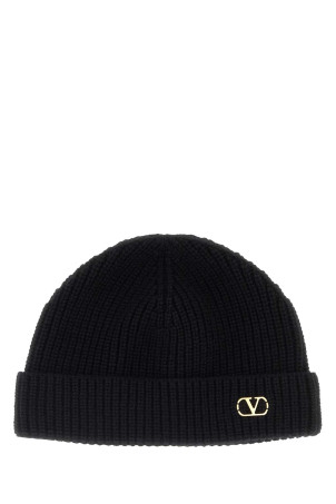 Black cashmere beanie hat Black VALENTINO GARAVANI (9Y2HB02GATZ)