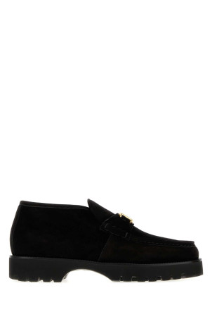 Black suede VLogo Signature loafers Black VALENTINO GARAVANI (9Y2S0M67CQZ)