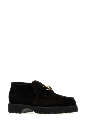 Black suede VLogo Signature loafers Black VALENTINO GARAVANI (9Y2S0M67CQZ)
