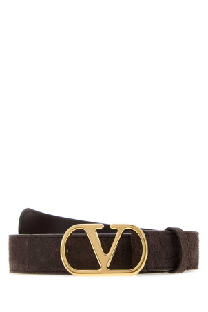 Chocolate suede VLogo Signature belt VALENTINO GARAVANI (9Y2T0SM3MXA)