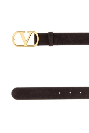 Chocolate suede VLogo Signature belt VALENTINO GARAVANI (9Y2T0SM3MXA)