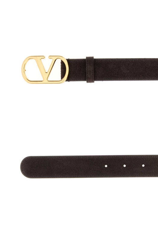 Chocolate suede VLogo Signature belt VALENTINO GARAVANI (9Y2T0SM3MXA)