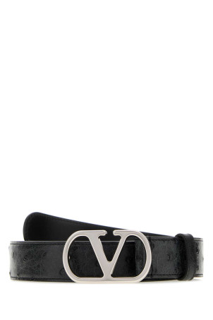 Black leather VLogo Signature belt Black VALENTINO GARAVANI (9Y2T0SM3UHN)