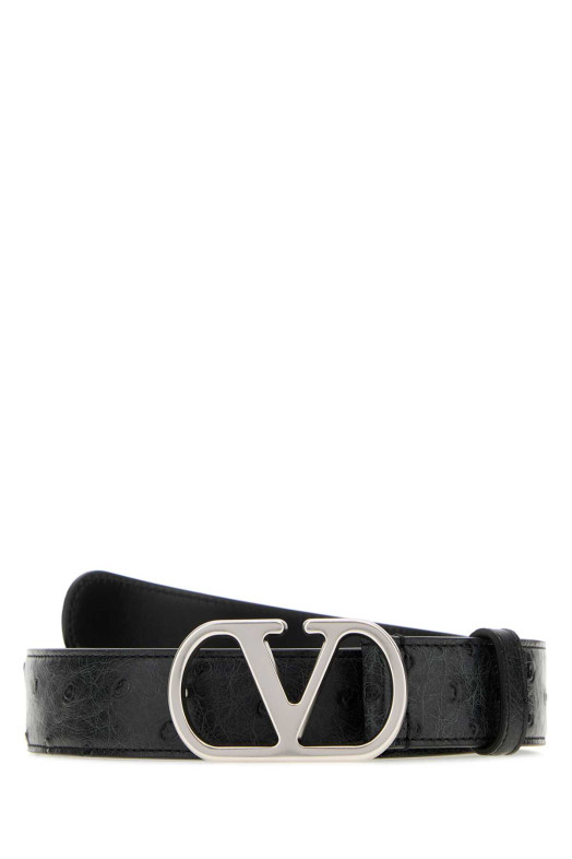 Black leather VLogo Signature belt Black VALENTINO GARAVANI (9Y2T0SM3UHN)