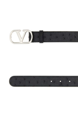 Black leather VLogo Signature belt Black VALENTINO GARAVANI (9Y2T0SM3UHN)