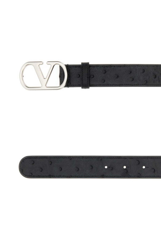 Black leather VLogo Signature belt Black VALENTINO GARAVANI (9Y2T0SM3UHN)