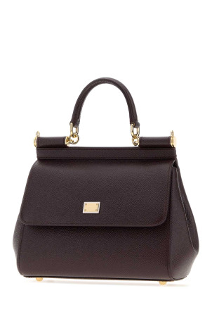 Aubergine leather medium Sicily handbag DOLCE & GABBANA (BB6002B1001)