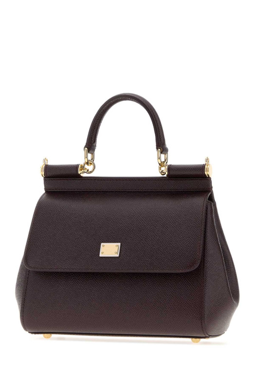 Aubergine leather medium Sicily handbag DOLCE & GABBANA (BB6002B1001)