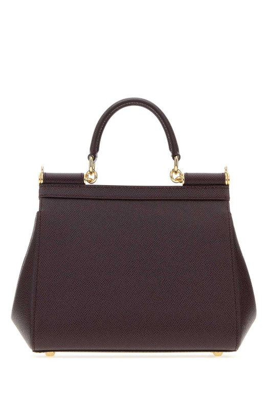 Aubergine leather medium Sicily handbag DOLCE & GABBANA (BB6002B1001)