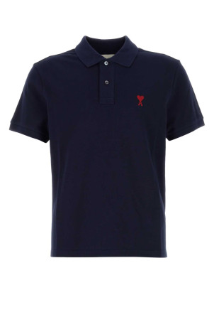 Navy blue piquet polo shirt Fuchsia AMI (BFUPL001760)