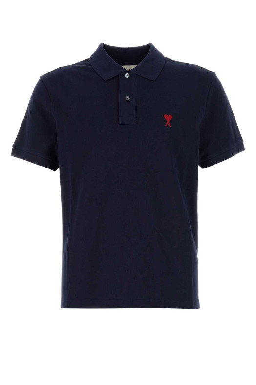 Navy blue piquet polo shirt Fuchsia AMI (BFUPL001760)