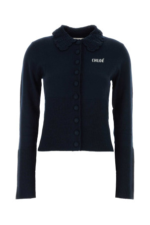 Темно-синій вовняний кардиган CHLOE (CH26AMC16711) CHLOÉ