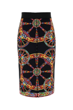 Printed charmeuse skirt DOLCE & GABBANA (F4K33TGDDTA)