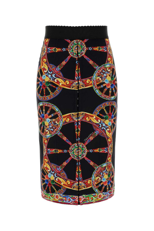 Printed charmeuse skirt DOLCE & GABBANA (F4K33TGDDTA)