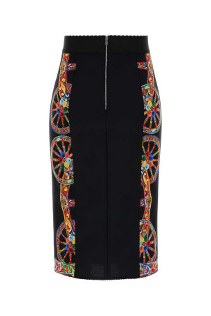 Printed charmeuse skirt DOLCE & GABBANA (F4K33TGDDTA)