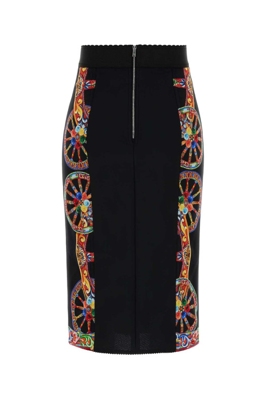 Printed charmeuse skirt DOLCE & GABBANA (F4K33TGDDTA)