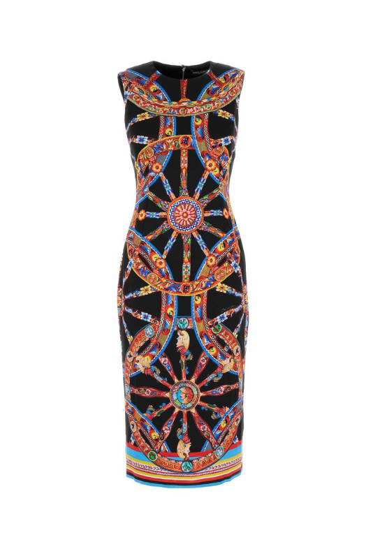 Printed satin dress DOLCE & GABBANA (F6GASTGDDT8)