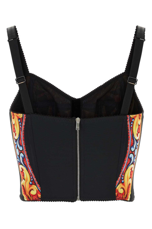 Printed charmeuse top DOLCE & GABBANA (F7BT4TGDDTA)
