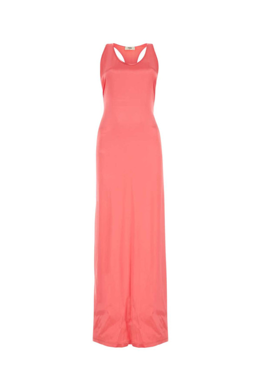 Pink satin long dress FENDI (FDC628ANQ9)