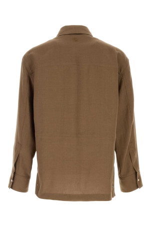 Brown linen shirt FENDI (FW1447AVSG)