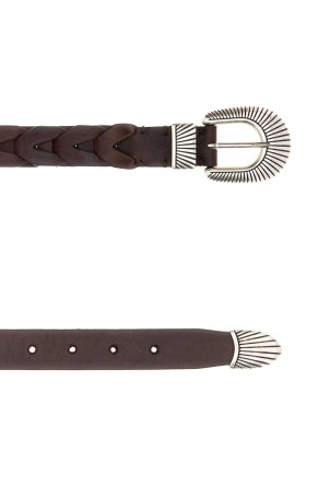 Chocolate leather Juno belt GOLDEN GOOSE DELUXE BRAND (GMA00164A000139)