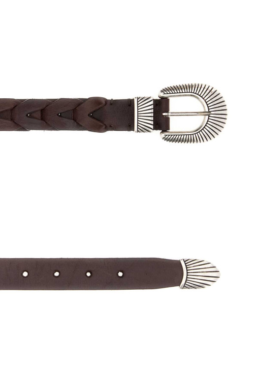 Chocolate leather Juno belt GOLDEN GOOSE DELUXE BRAND (GMA00164A000139)