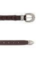 Chocolate leather Juno belt GOLDEN GOOSE DELUXE BRAND (GMA00164A000139)